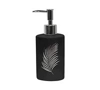 douceur d'intérieur, Soap Dispenser (Diameter 7.3 x 17.8 cm) Orbella Black/Silver, Ceramic Printed Silver