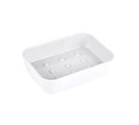 Douceur d'Intérieur Soft Touch Soap Holder, 12 x 9 x 3 cm white