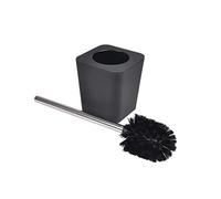 Douceur d'Intérieur Soft Touch Toilet Brush Holder, 11.5 x 11.5 x 5.5 cm black