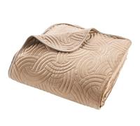 Douceur d'Intérieur, Solange Quilted Bedspread (220 x 240 cm) and 2 Pillowcases (60 x 60 cm) Solange Linen Velvet Plain