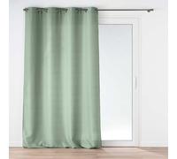 Douceur d'Intérieur, Soline Sage Eyelet Curtain 140 x 260 cm Polyester Plain