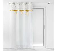 Douceur d'Intérieur, Stelly Blasted Eyelet Curtain with Top and Knot 140 x 240 cm
