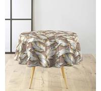 Douceur d'Intérieur, Tablecloth Round (Diameter 160 cm) Ebany Choco, PVC, Textilia