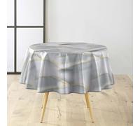 Douceur d'Intérieur, Tablecloth Round (Diameter 160 cm) Marble PVC Textilia Sequins