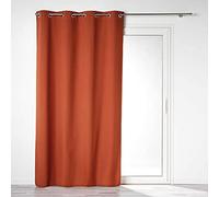 Douceur d'Intérieur Terracotta Eyelet Curtain 140 x 260 cm