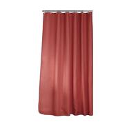 Douceur d'Intérieur, Terracotta Jacquard Plain Quartz Shower Curtain with Hooks 180 x 200 cm