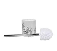 Douceur d'Intérieur Toilet Brush, Ceramic, White/Silver, (0) 10.6x40CM