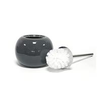Douceur d'Intérieur Toilet Brush, Stainless Steel Metal, Charcoal, (0) 15.8 x 37 CM