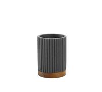 Douceur d'Intérieur, Tumbler (Diameter 8 x 11 cm) Niagara Anthracite, Polyresin and Acacia
