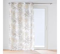Douceur d'Intérieur, Vayana Natural Printed Eyelet Curtain 135 x 280 cm