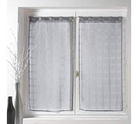 Douceur d'Interieur Voile Sable Candide 2-Net Curtain Droite, Gris