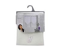 Douceur d'Interieur Voile Sable Lissea 2-Net Curtain Pompon, Blanc