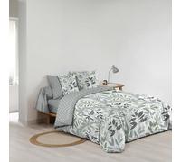 Douceur d'Intérieur, Voltine Sage 6-Piece Bedding Set (260 x 240 cm) 100% Cotton
