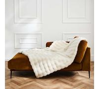 Douceur d'Intérieur, Warm Winter Blanket (180 x 220 cm) Mounty Natural Imitation Fur
