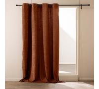 Douceur d'Intérieur, Winona Terracotta Plain Eyelet Curtain 140 x 260 cm