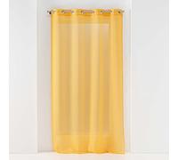 Douceur d'Intérieur, Yellow Eyelet Curtain 140 x 180 cm