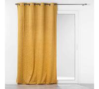 Douceur d'Intérieur, Yellow Printed Watercolour Eyelet Curtain 135 x 240 cm