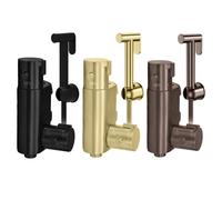 Douche Bidet Shower Spray Thermostatic Handset and Valve Set Shattaf Muslim (Brushed Brass)
