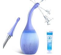 Douches for Men Women - Enema Bulb with Bendable Silicone Nozzles for Men Women Colon Cleanse, Anti Backflow Shower Douche Enema Kit with Lube, Anal Cleansing Femin