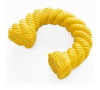 Doudele Dog Toys for Aggressive Chewers - Dog Toys for Medium Large Dogs, Toys for Traning, Indestructible Dog Toy with Beef Flavor, Natural Rubber Horseshoe-Shaped Chew Toys (Yellow)