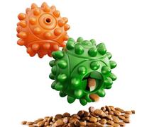 Doudele Dog Toys for Aggressive Chewers, Dog Treat Ball for Medium Large Dogs, Natural Rubber Dog Balls, Indestructible Dog Toy(2pcs)
