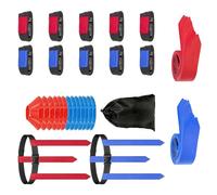 DOUDINGMAO 10 Waist Flags and 30 Additional Markers Along with 6 Training Cones for Group Activities Quick Releases Flagfootball Set