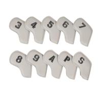 DOUDINGMAO 10Pcs Golfs Iron Head Protective Cover PU Leather Waterproofs Golfs Iron Head Cover Golfs Accessories Gifts For Golfers PU Leather Golfs Head Cover For Driver