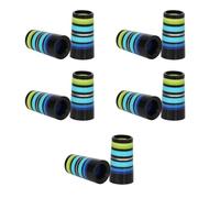DOUDINGMAO 10Pcs Professional Golfing Iron Ferrules For 0.35Inch Tapered Parallel Shafts Colorful Striped Golfing Tapered Ferrules Tapered Steel Shaft Ferrules