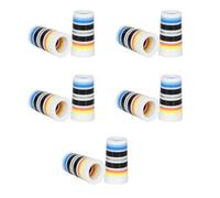 DOUDINGMAO 10Pcs Professional Golfing Iron Ferrules For 0.35Inch Tapered Parallel Shafts Colorful Striped Golfing Tapered Ferrules Tapered Steel Shaft Ferrules