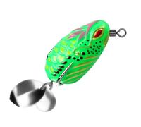 DOUDINGMAO 1Piece Artificial Frogs Lures Large Feet Swimbaits Baits Colorful Hard Fishing Double Propellers Lures Frogs
