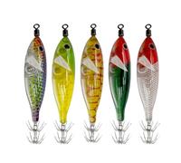 DOUDINGMAO 5Pcs Fishing Squid Jigs Lures Jigs Squid Fishing Lures Baits Set Freshwater Saltwater Hard Octopuses Hook Shrimp