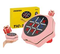 DOUDINGMAO Compact Game Set with 5 Games Like Tic Toe for Kids and Adults Indoor Outdoor Use Outdoor Game