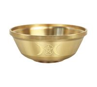 DOUDINGMAO Compacts Brasses Game Bowl with Mystical Symbol Engraving Durability Metal Construction for Indoor Outdoor Use Rustproof Tabletops Brasses Bowl
