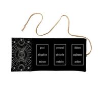 DOUDINGMAO Durability Poly Linen Tarots Card Bag with Bright Artwork Washable Light Weight for Divination Tool Storage Breathable Card Container