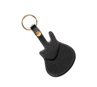 DOUDINGMAO Guitar Plectrum Storage Bag Guitar Shape Guitar Pick Pouches Practical Pick Container PU Texture Suitable for Storaging Guitar Pick Storage Case