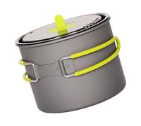 DOUDINGMAO Outdoor Camping Cookware With Lid And Folding Handle Portable Camping Cook Pots Metal Alloy Camping Cookware Nonstick Camping Cookware