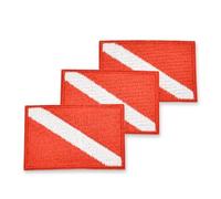 DOUDINGMAO Pack of 3 Diving Patches Scubas Diving Flag Decorations Suitable for Stitching or Heat Application on Various Fabrics Diving Patches