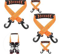 DOUDINGMAO Pack of 4 Multifunctional Ski Carrying Straps Serving As Bindings and Tow Rope Suitable for Board Transportation Towing Quickly Fix Storage
