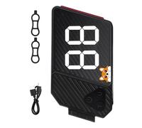 DOUDINGMAO Rechargeable Cycle Security Light Programmable LED Number Plate 3 Light Modes Permanent Battery Action Customizable Cycle Number Plate