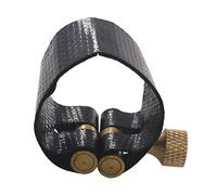 DOUDINGMAO Single Screw Adjustment PU Leather Saxophone Fastener Clip Compact Sax Ligature for //Saxophone Mouthpiece