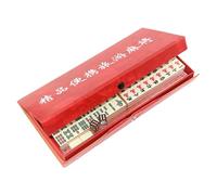 DOUDINGMAO Small Portable Mahjong Set with 4 Racks and Space Saving Design Premium Construction Perfect for Backpacks Storage Melamine Mahjong