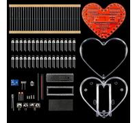 DOUDINGMAO Soldering Practice Set with Heart Shaped RGBs LED Lights, Educational Electronic for Students and Hobbyists