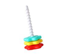 DOUDINGMAO Therapist Rotating Colorful Stacking Sensorys Toy Suitable for Children Learning Tool Texture Not Pinch Design Rotating Colorful Tower Educational Toy