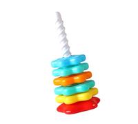 DOUDINGMAO Therapist Rotating Colorful Stacking Sensorys Toy Suitable for Children Learning Tool Texture Not Pinch Design Rotating Colorful Tower Educational Toy