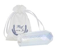DOUDIZHU Chuppah Breaking Glass for Jewish Wedding, Jewish Wedding Glass for Couples, Wedding Ceremony Marriage Engagement Gift, Iridescent Glass Vessel for Groom with Drawstring Bag