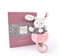 Doudou et Compagnie - Boh'aime - Pink Rabbit Music Box - 20cm - Birth Gift - Beautiful Gift Box - DC4028