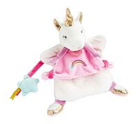 Doudou et Compagnie - DC3320 Hand Puppet with Unicorn - 25 cm - Pink/White