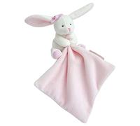 Doudou et Compagnie - DC3337 Rabbit Handkerchief Soft Toy - Pink Flower Box - 10 cm - Baby Gift Idea for Boys and Girls