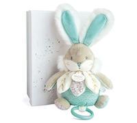 Doudou et Compagnie DC3493 Almond Sugar Rabbit Music Box, Turquoise