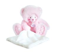 Doudou et Compagnie DC3551 TROP Mimi - Pink Bear Cub with Handkerchief, Pink